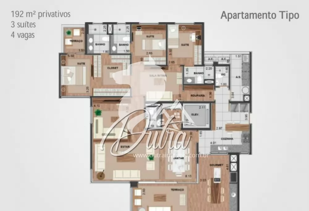 Authentique Campo Belo Campo Belo 192m² 04 Dormitórios 02 Suítes 4 Vagas
