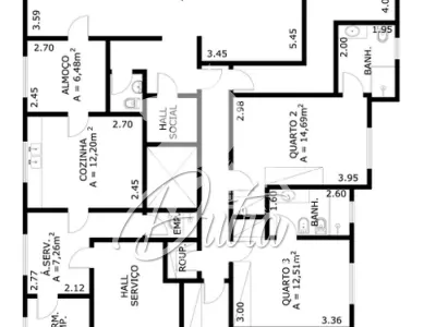 Bay Five Higienópolis 202m² 04 Dormitórios 02 Suítes 4 Vagas